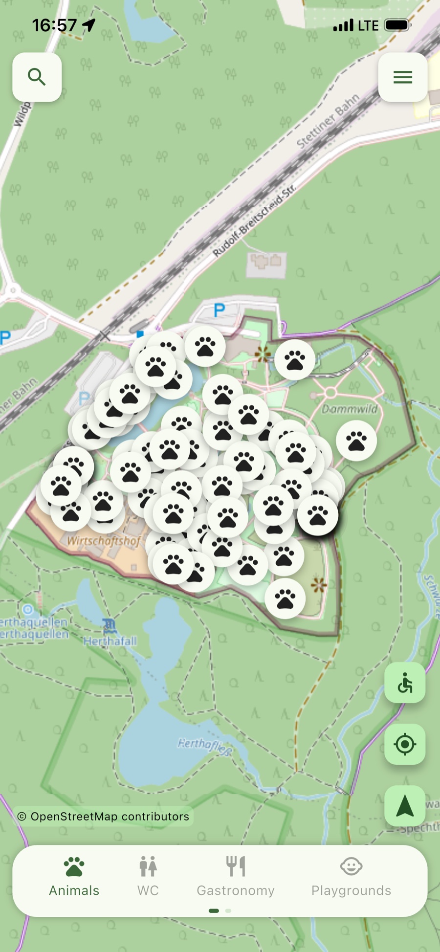 The map – Every enclosure marked across the zoo grounds.